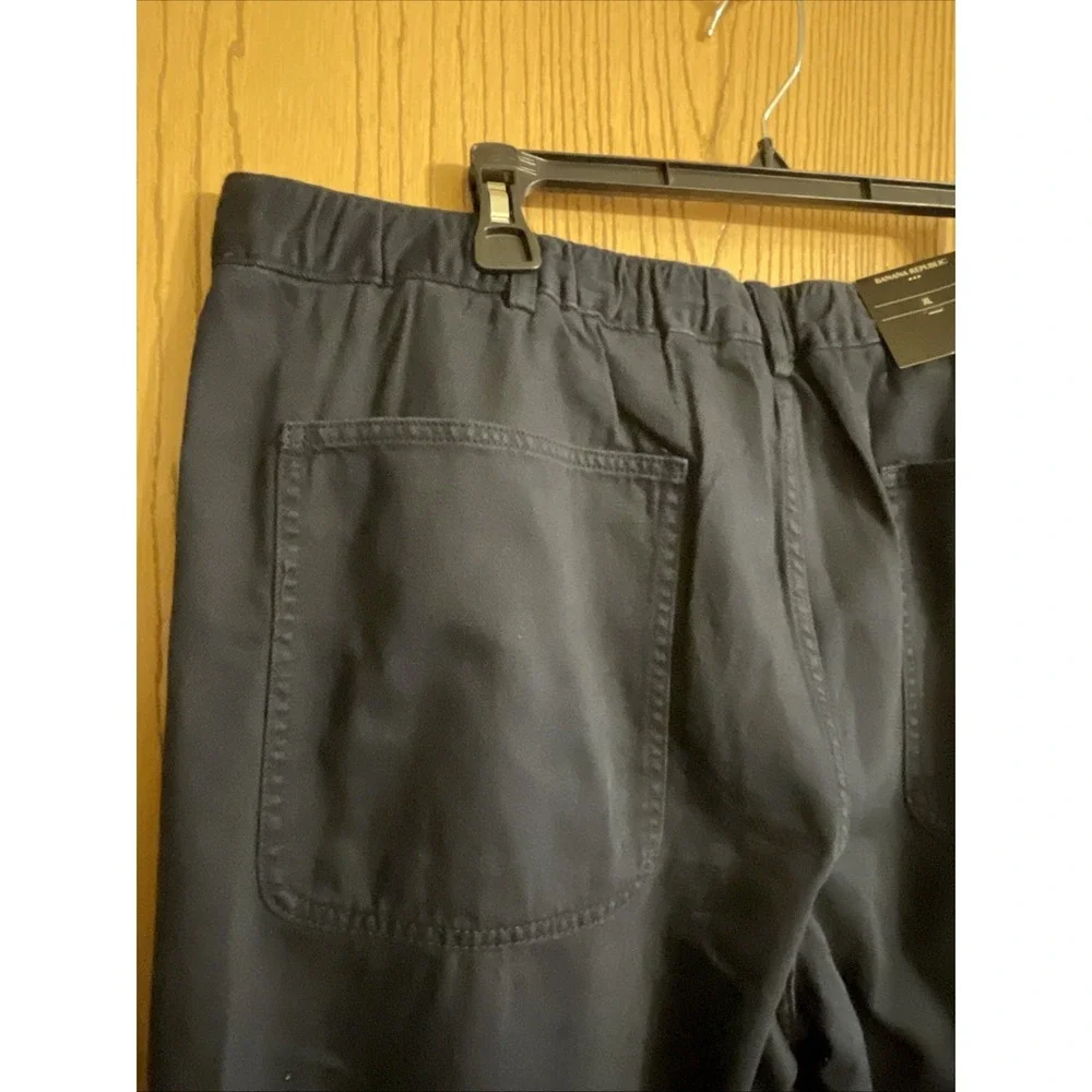 Men's Banana Republic Jeans Elastic Waist Pockets Navy Blue Size XL